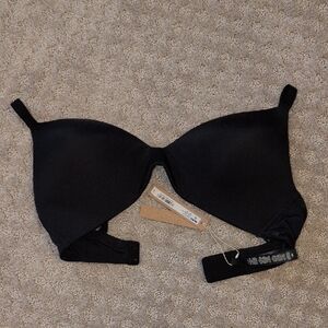 Skims Wireless Form T-shirt Bra Black 36D NWT